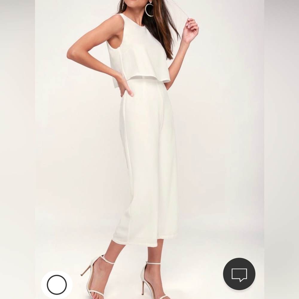 Lulus open back midi pleated romper